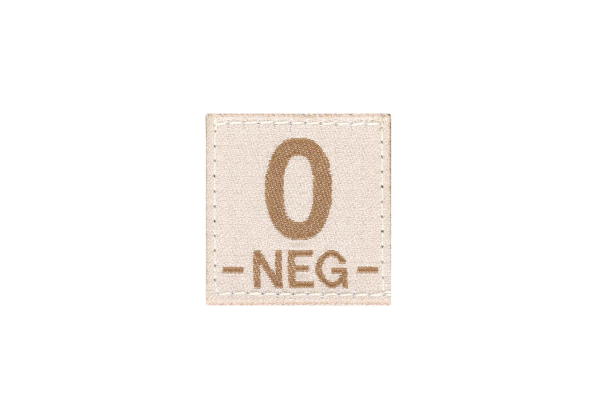 Clawgear 0 Neg Bloodgroup Patch – Desert
