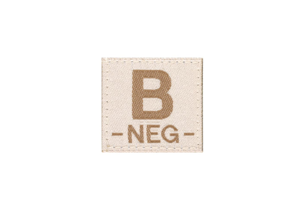 Clawgear B Neg Bloodgroup Patch – Desert