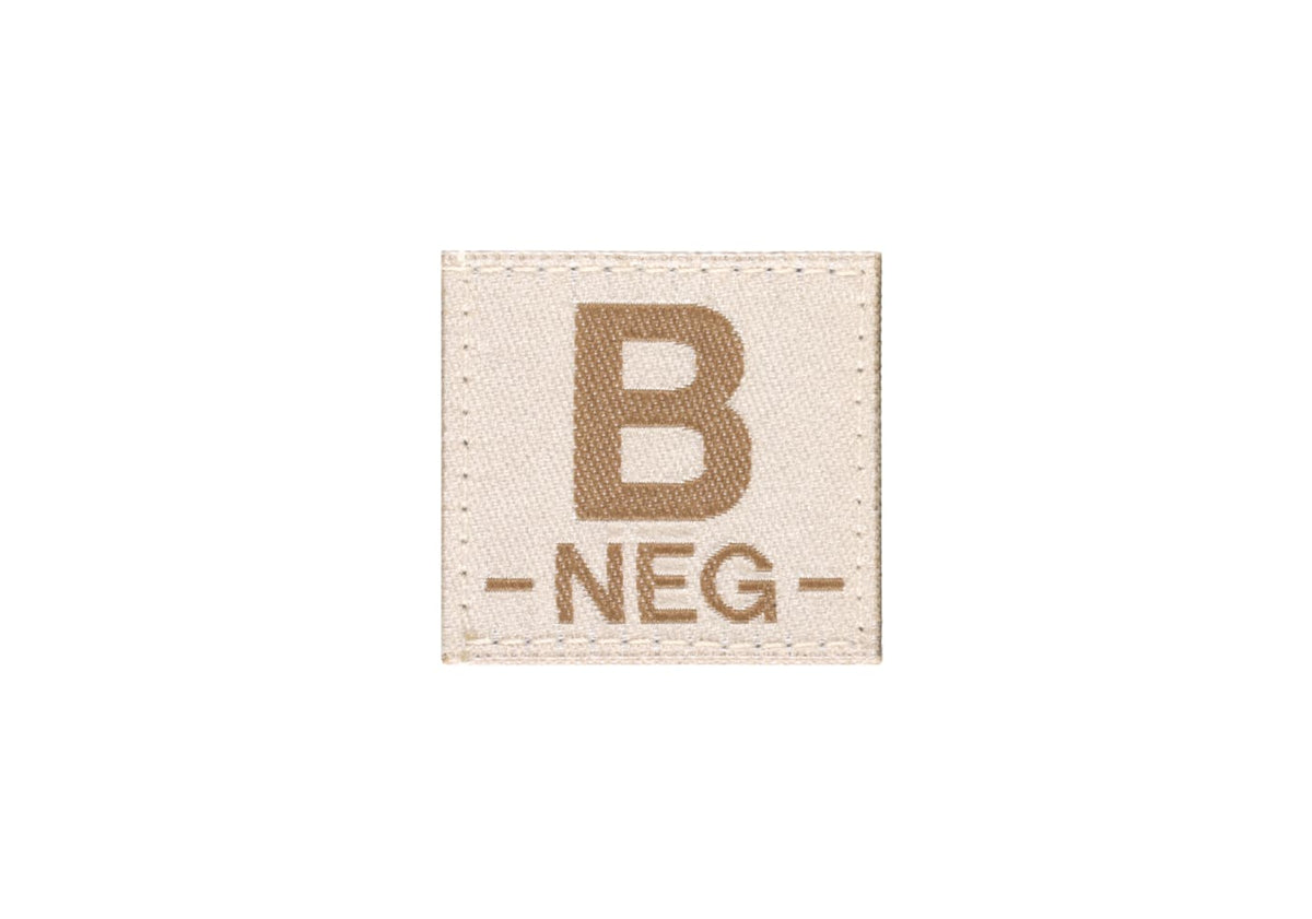 Clawgear B Neg Bloodgroup Patch – Desert