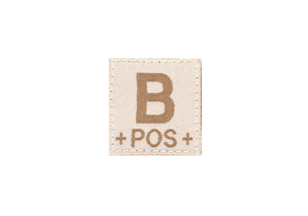 Clawgear B Pos Bloodgroup Patch – Desert