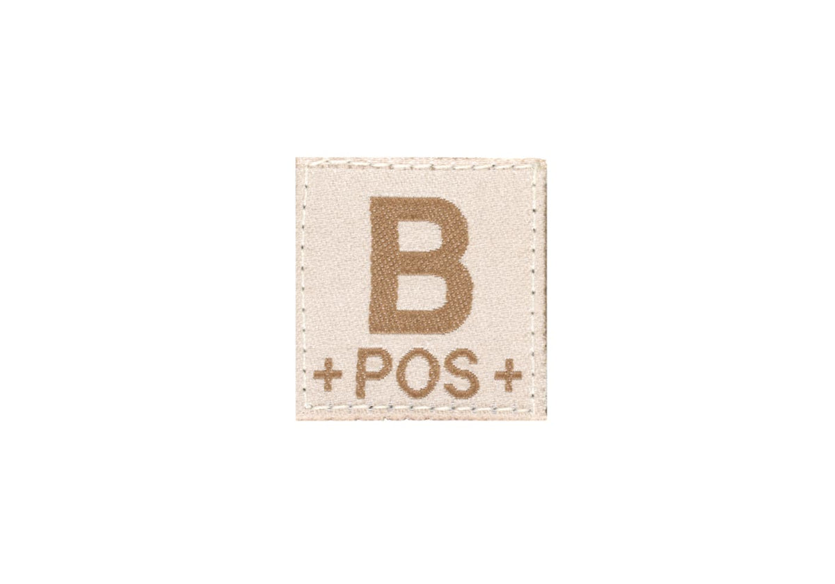 Clawgear B Pos Bloodgroup Patch – Desert