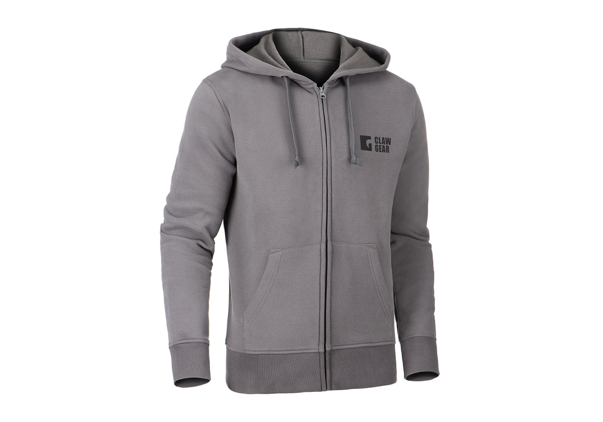 Clawgear CG Logo Zip Hoodie – Wolf Grey