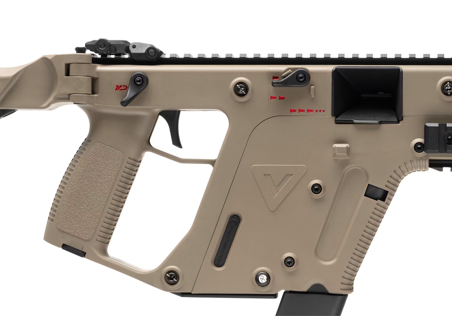 KRYTAC Kriss Vector V2 Folding Stock 0.5J S-AEG – Kompakte Premium CQB Airsoft mit Klappschaft Dark Earth