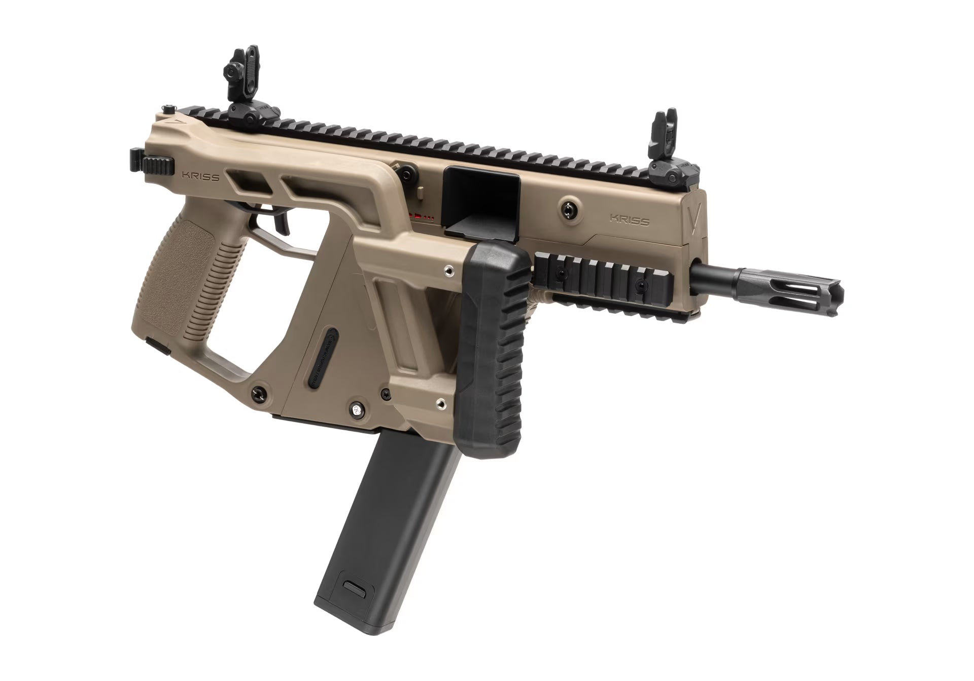 KRYTAC Kriss Vector V2 Folding Stock 0.5J S-AEG – Kompakte Premium CQB Airsoft mit Klappschaft Dark Earth