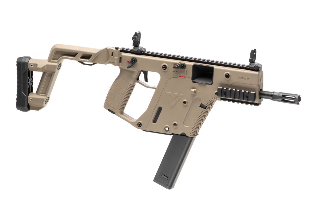 KRYTAC Kriss Vector V2 Folding Stock 0.5J S-AEG – Kompakte Premium CQB Airsoft mit Klappschaft Dark Earth