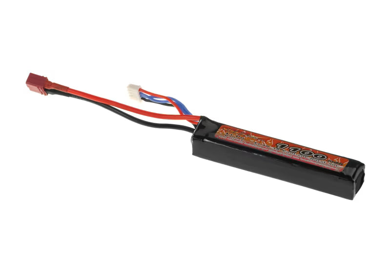LiPo 11.1V 1100mAh 20C Stock Tube Type T-Plug – Kompakter High-Performance Airsoft Akku
