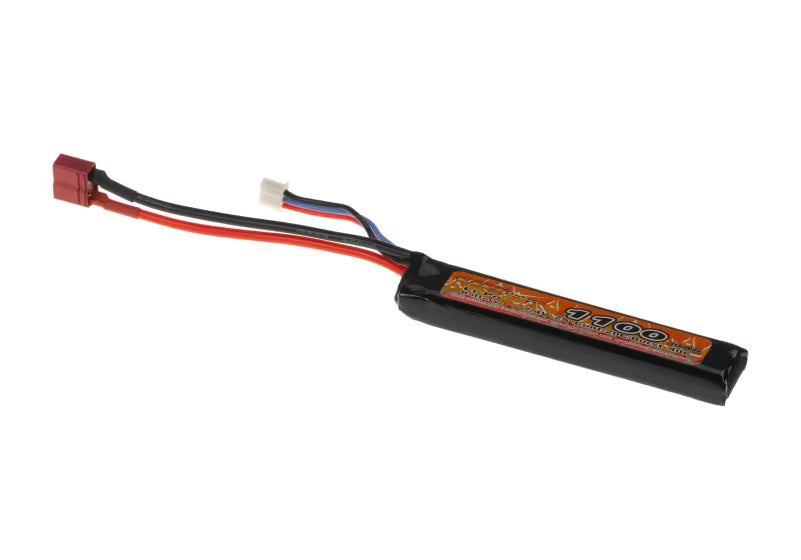 Lipo 7.4V 1100mAh 20C Stock Tube Type T-Plug